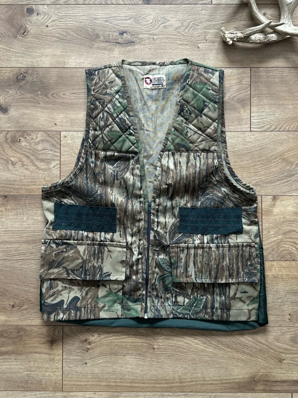 Vintage Sports Afield Realtree Camo Hunting Vest (Unisex Small) 💚🧡🤎